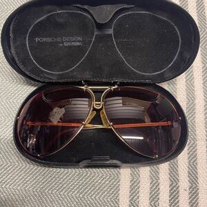 Vintage Porsche Design‎ by Carrera Gold Aviator Sunglasses with Brown Lenses